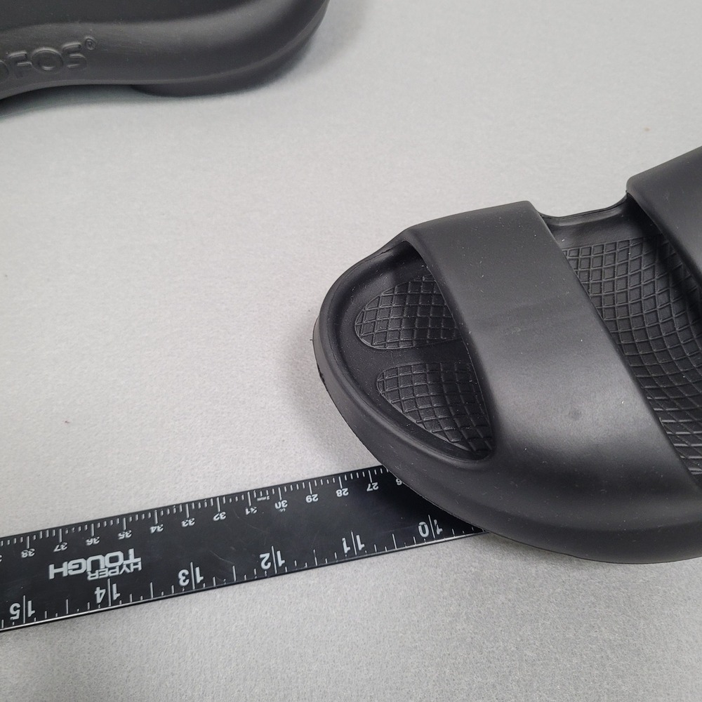 Oofos Ooyea Unisex Black Recovery Slide Sandals M6 W8 #1700